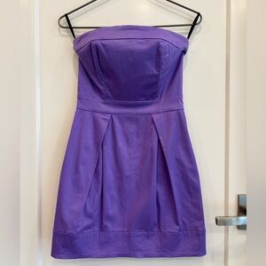 French Connection Strapless Lavender Mini Dress
